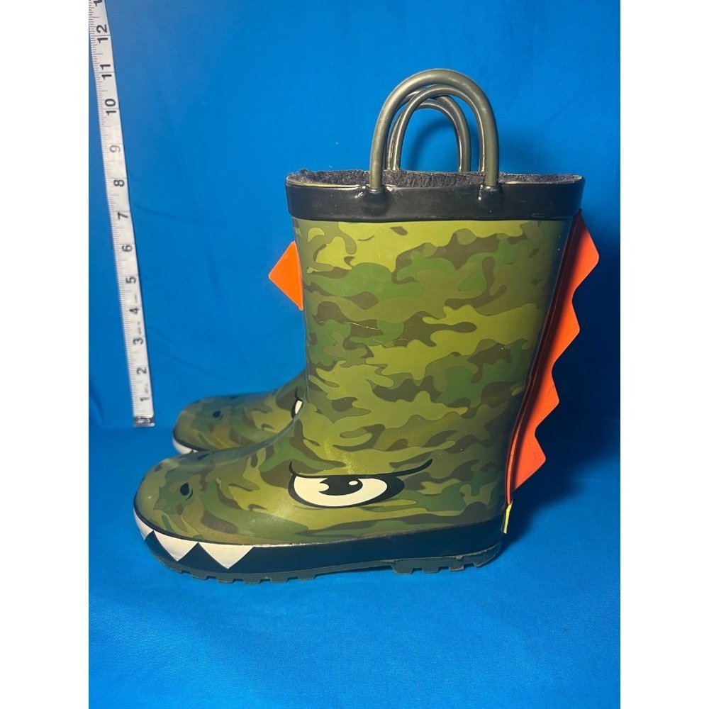 Western Chief Alligator Green Camo Kids Rain Boots Size 13 / 1